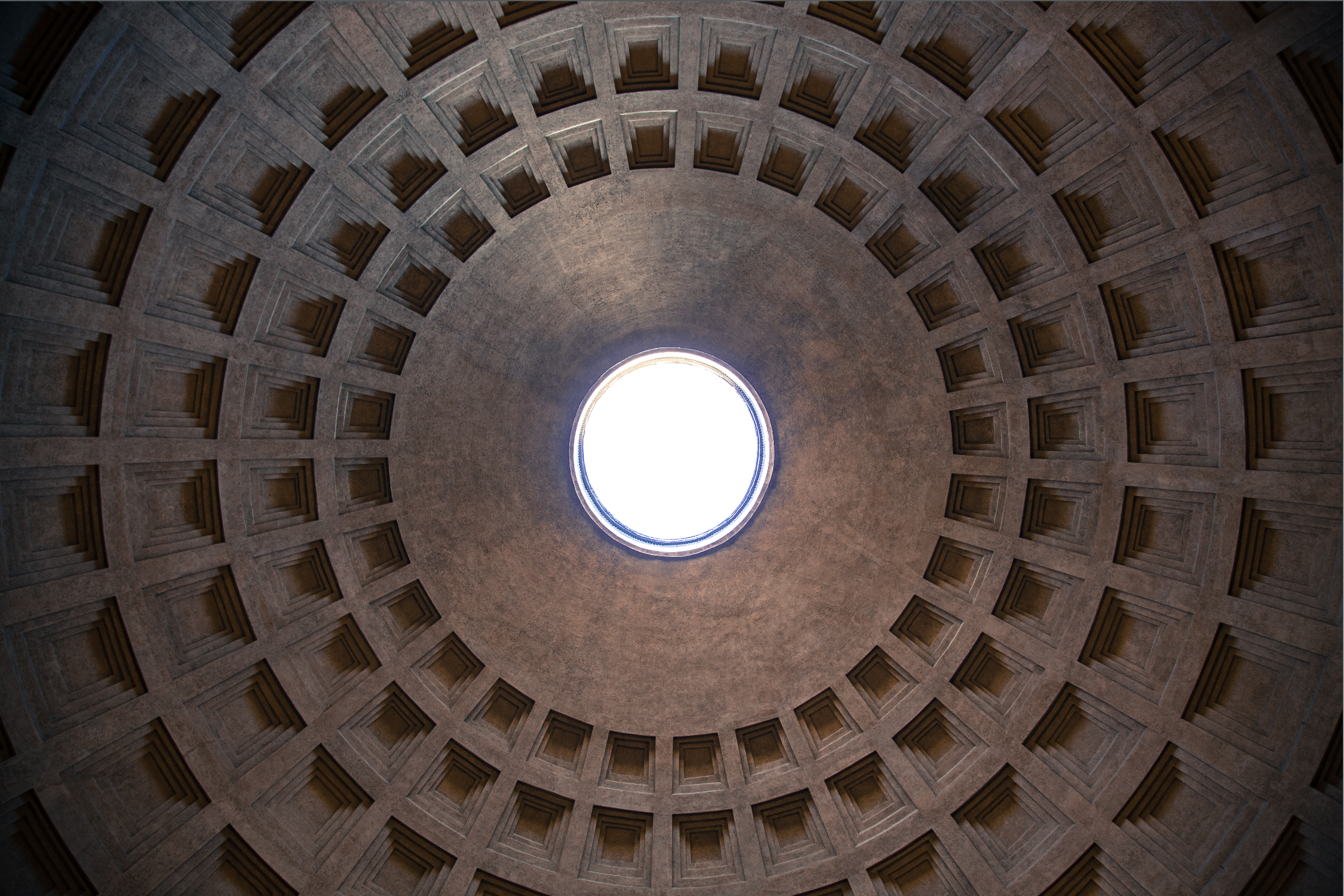 The Pantheon, commissioned by Agrippa and then finished by Hadrian (120s AD), still stands today with a ~4500 ton Concrete dome held by eight barrel vaults resulting in the largest free standing unreinforced dome in the world.