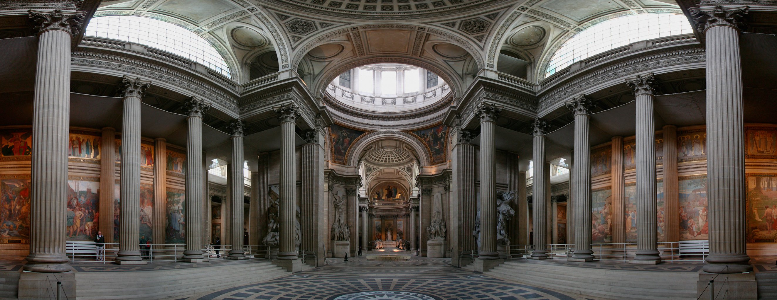 The Pantheon, commissioned by Agrippa and then finished by Hadrian (120s AD), still stands today with a ~4500 ton Concrete dome held by eight barrel vaults resulting in the largest free standing unreinforced dome in the world.